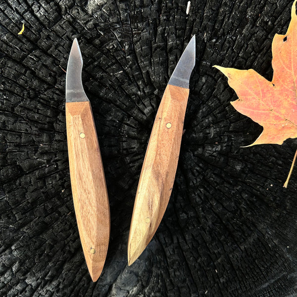 Clipped point clay knife