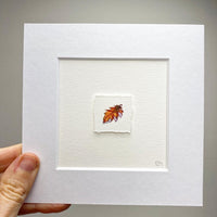 FRAMED Painting of a leaf