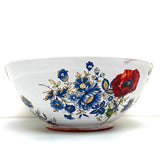 Floral serving bowl