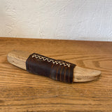 Handmade knife with handmade leather sheath