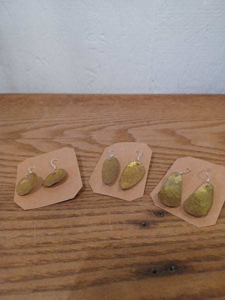 Handmade brass earrings